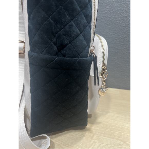 Juicy Couture Black Royal Moment Velour Velvet Backpack Bag Handbag Black/Beige main image 9